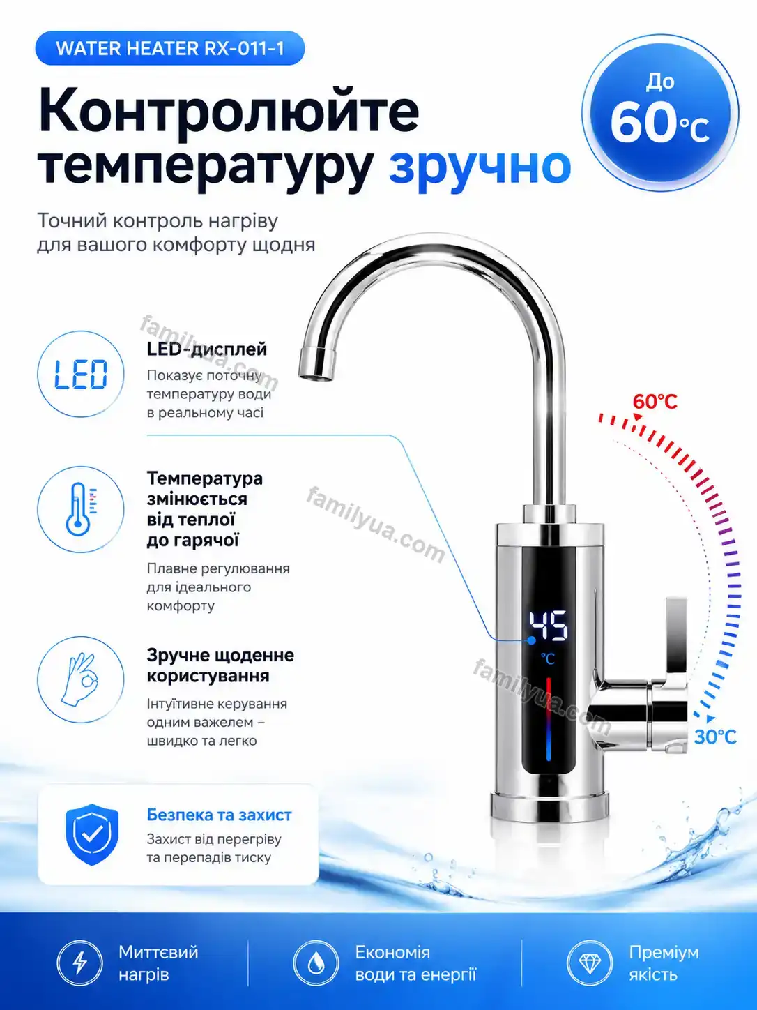✨ Водонагрівач дисплеєм Dobra Plus Kind - використання