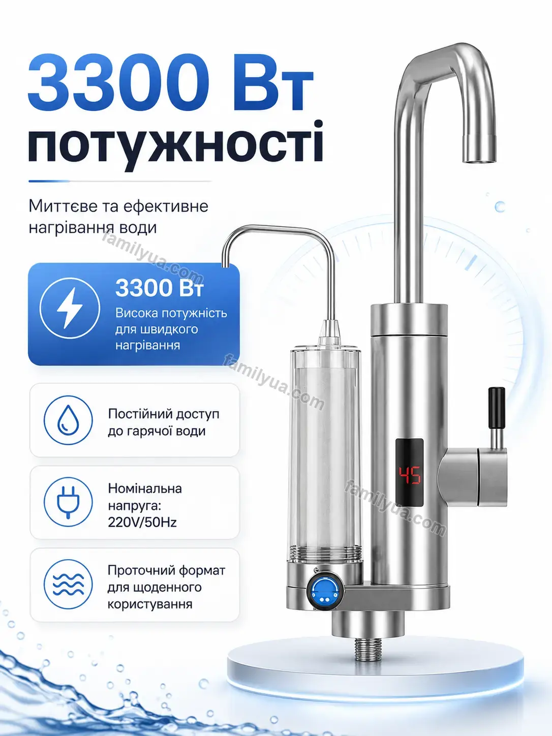 ✨ Водонагрівач із фільтром для Nuvia Easy Bright