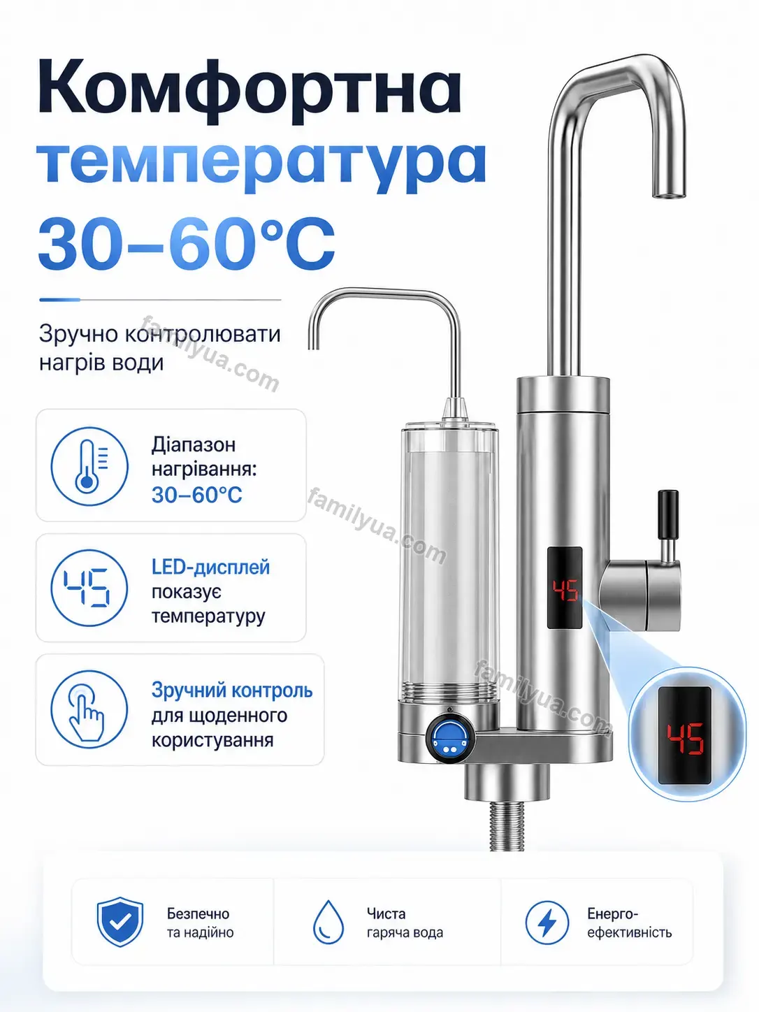 ✨ Водонагрівач із фільтром для Laska Easy Bright - використання