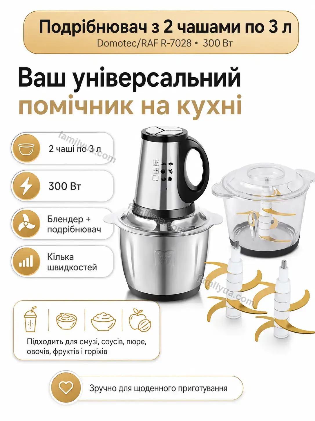 ✨ Подрібнювач із чашами на Mellow Mini Soft