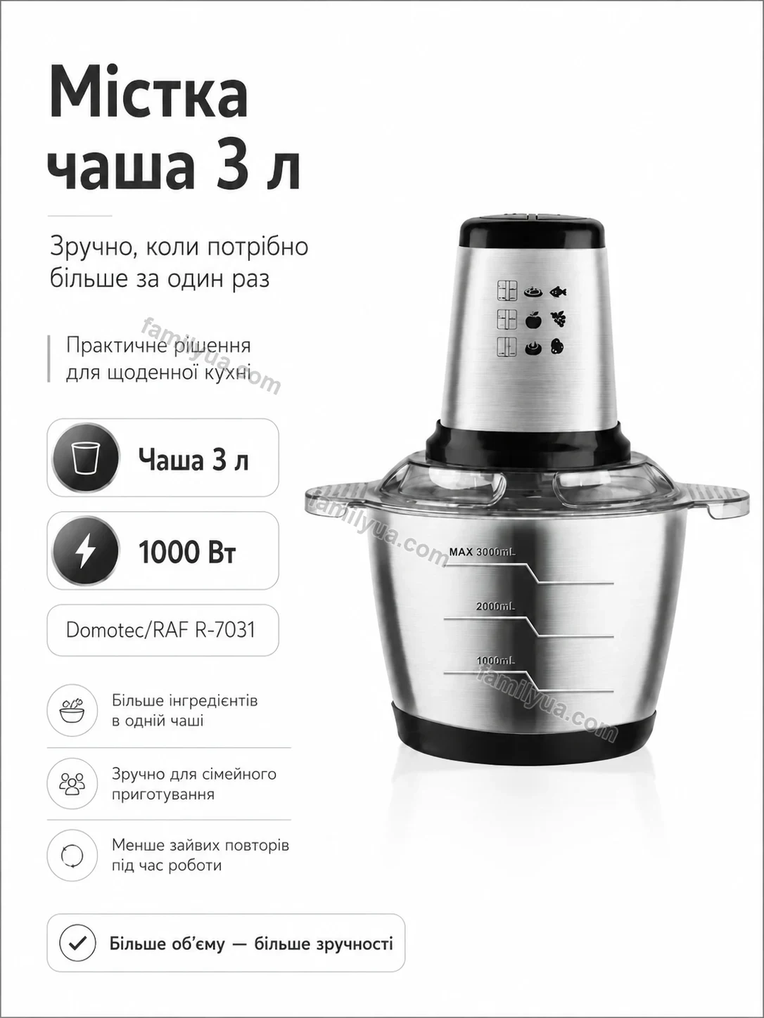 ✨ Подрібнювач із чашею на Laska Home Kind - деталі