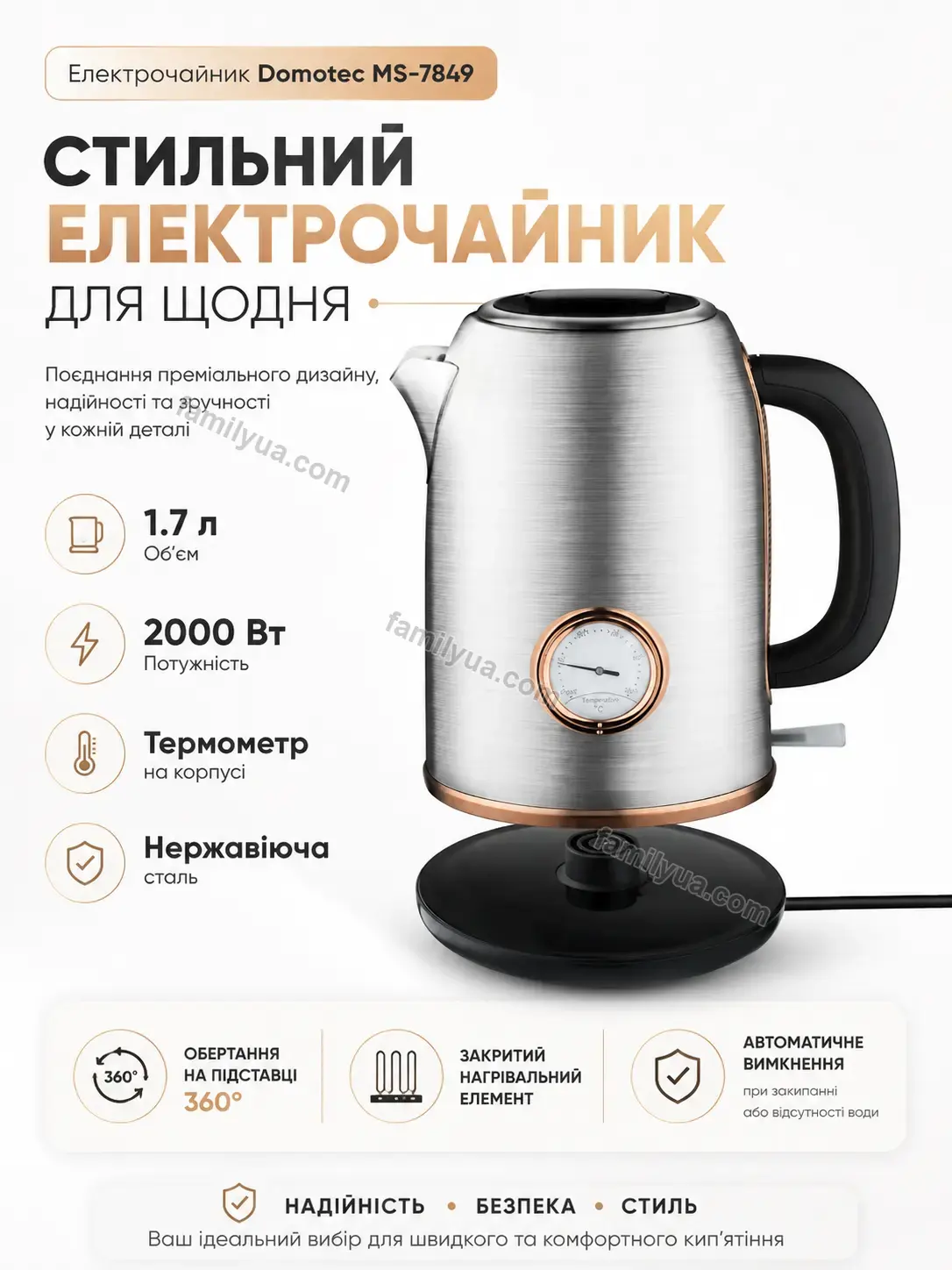 ✨ Електрочайник Comfy Home Urban
