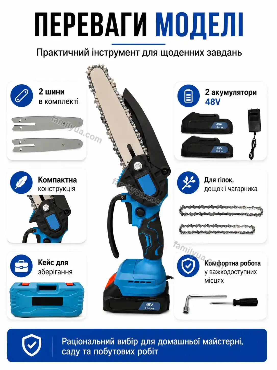 🔋 Акумуляторна ланцюгова пилка Mriya Glow Soft - використання