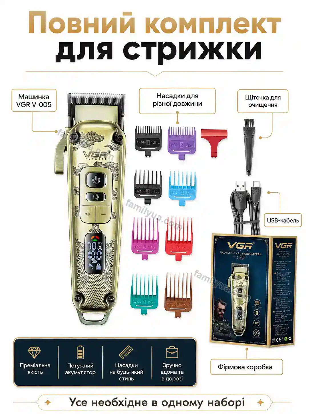 ✨ Набір для стрижки Sunny Plus Urban
