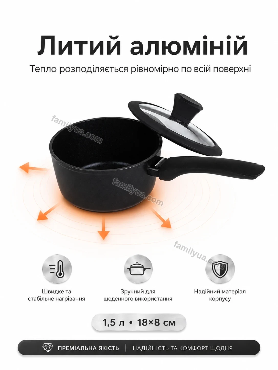 ✨ Ківш алмазним антипригарним покриттям Lagom Fresh Kind - деталі