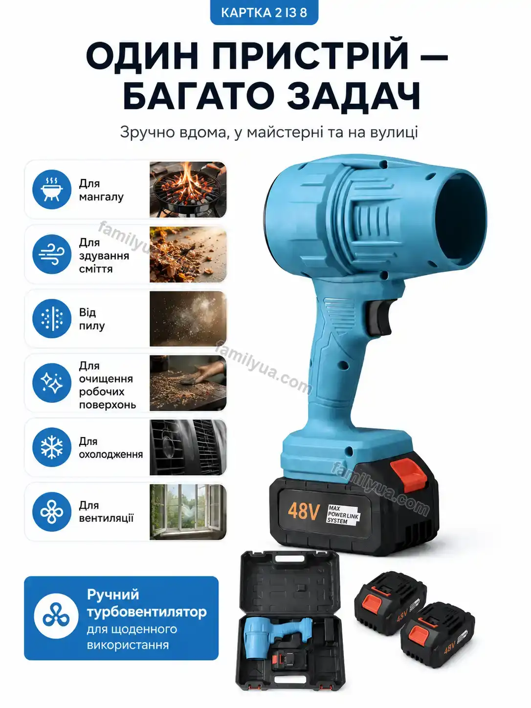 🔋 Повітродув акумуляторний Sonia Plus Kind