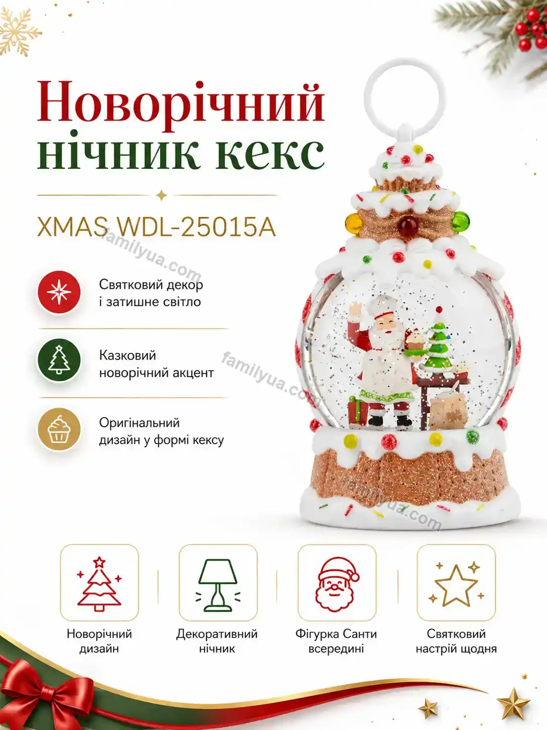 ✨ Новорічний нічник кекс Daisy Fresh Soft