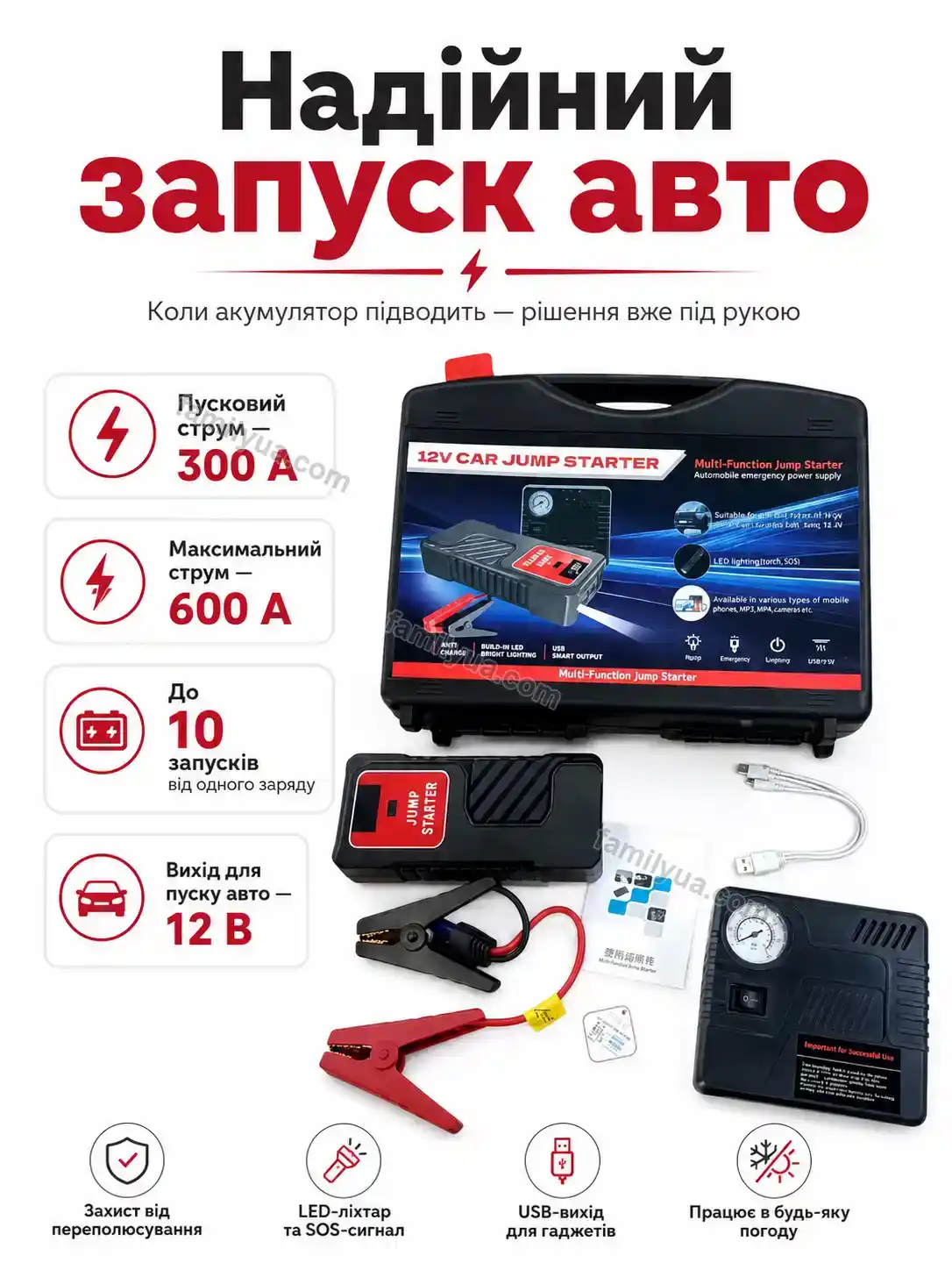 ✨ Автомобільний пусковий пристрій для Lagom Home Bright - деталі