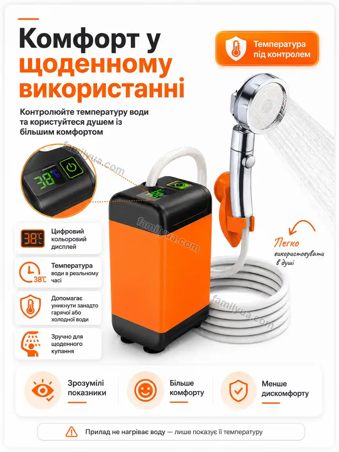 ✨ Душ портативний із помпою Dobra Wave Urban - використання